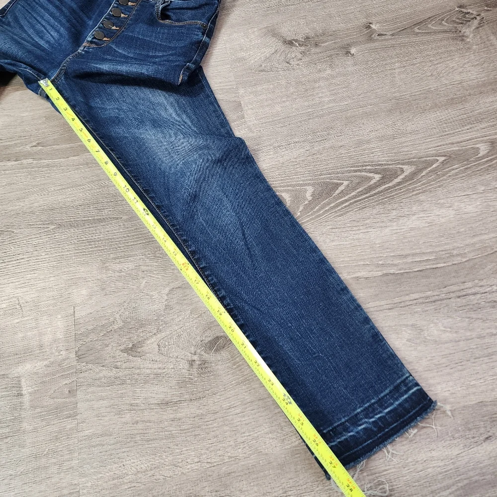 STS BLUE Ashley High Rise Button Fly Blue Denim Raw Hem Jean 28 - Picture 9 of 14